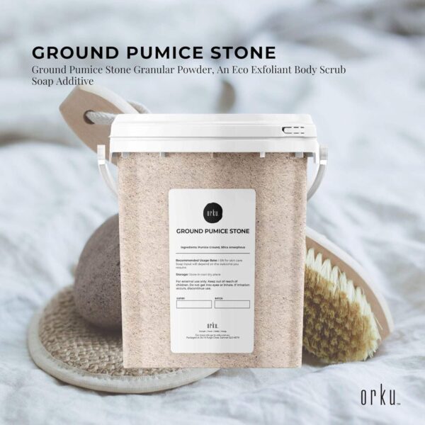 1.3 KG Ground Pumice Stone Granular Powder Tub Eco Exfoliant Body Scrub Soap Additive - Image 3