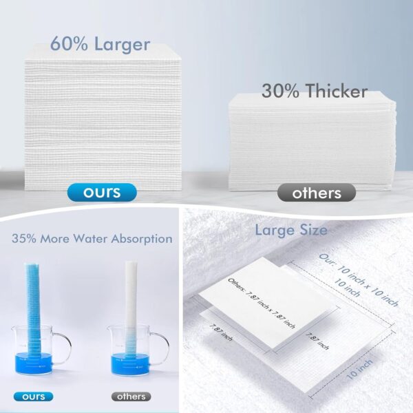Biodegradable, Disposable Face Towels XL, Extra Large (100 Count) x 2 - Image 5