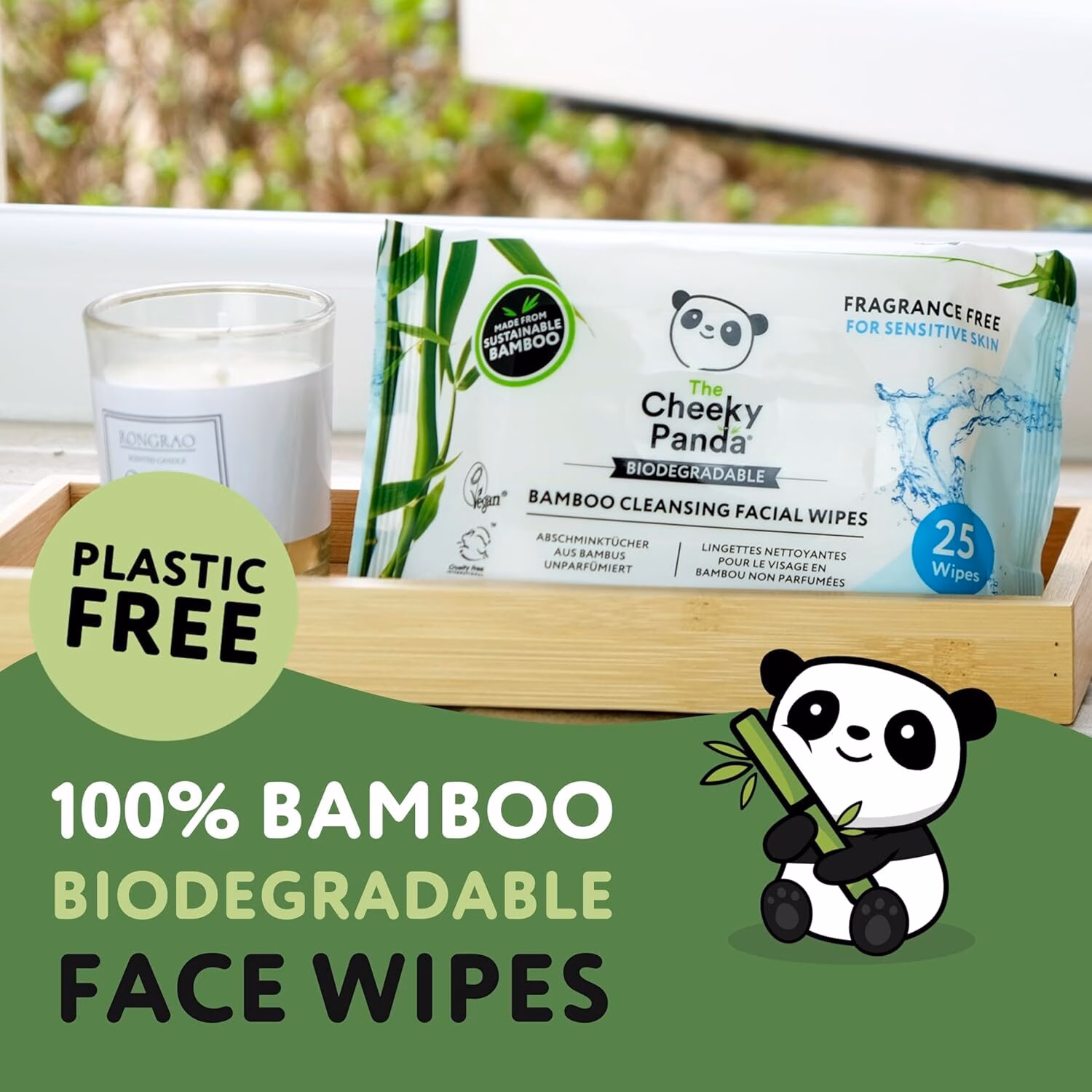 Premium Sustainable Face Wipes Eye Makeup Remover | Coconut Scented (Pack of 25) - Image 4