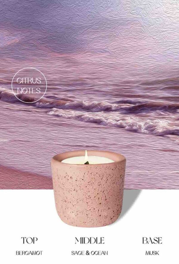 Wood Wick Soy Wax Scented Candle - Breath of Nature Scented - Alps Pink - Image 3