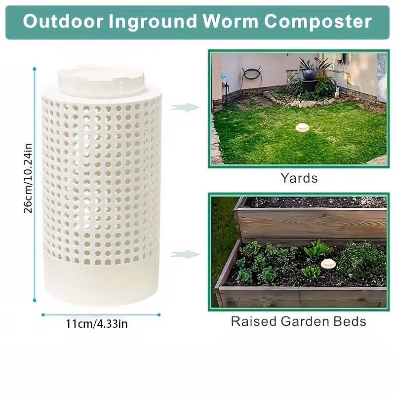 Compost Bin Outdoor Inground Worm Farm Compost Bin Kit for Raised Garden Beds at Home Farm Compost Bin for Garden - Image 4