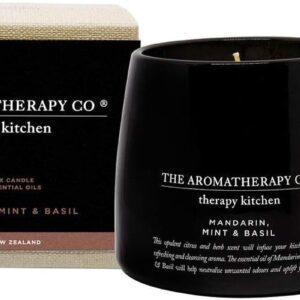 Vegan Biodegradable THE AROMATHERAPY CO Therapy Kitchen Candle - Mandarin Mint & Basil