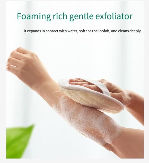 Exfoliating Loofah Pads,Made with Eco-Friendly and Biodegradable Shower Luffa Sponge Package (3Pcs) - Image 4