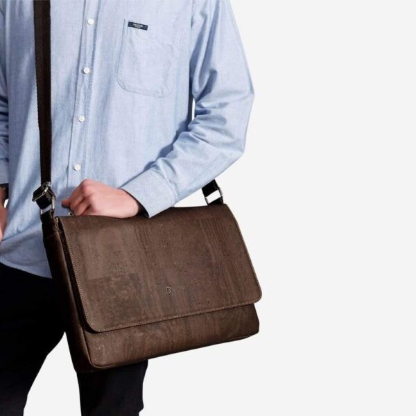 Vegan Leather Messenger Bag - Image 3