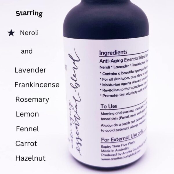 Australian Handmade, Vegan, Eco Friendly Anti-Aging Essential Oil Blend 40+ 30ML - Image 4