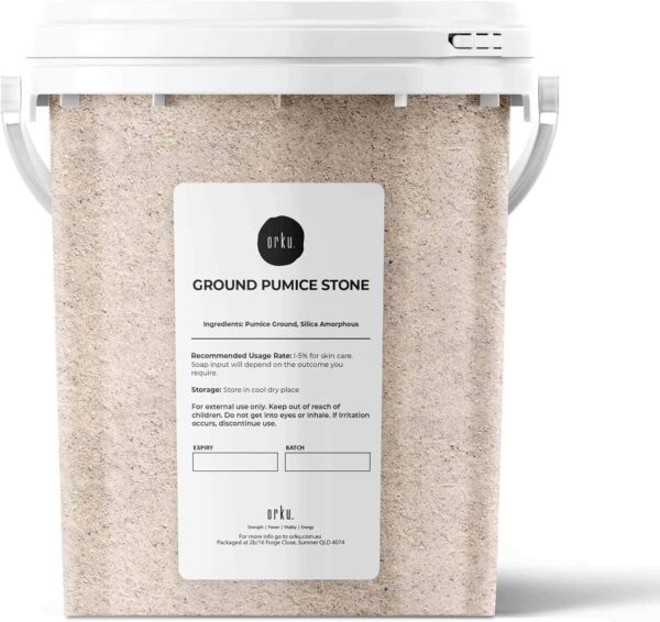 1.3 KG Ground Pumice Stone Granular Powder Tub Eco Exfoliant Body Scrub Soap Additive
