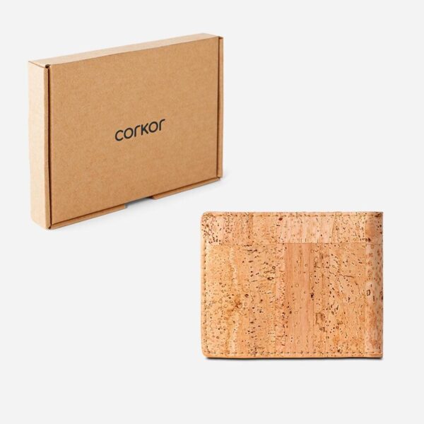 Vegan Cork Leather Wallet with Coin Pocket - Image 10