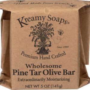 Eco-friendly Naturally Medicinal Pine Tar Olive Soap Bar