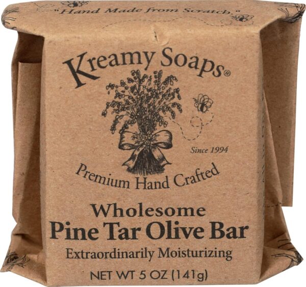 Eco-friendly Naturally Medicinal Pine Tar Olive Soap Bar