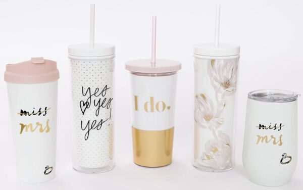 Reusable Insulated Thermal Travel Mug Tumbler, 16 Ounces, Miss to Mrs. (Pink) - Image 7