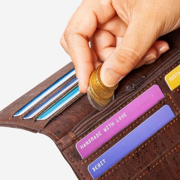 Vegan Leather Slim Women Wallet - Image 3