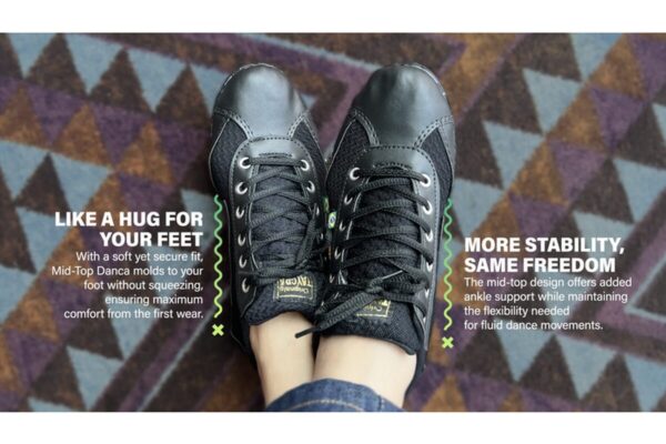 TAYGRA High Top Shoe Vegan Recycled Flexible Ethical Handmade Sneakers in Black - 44 EUR - Image 5