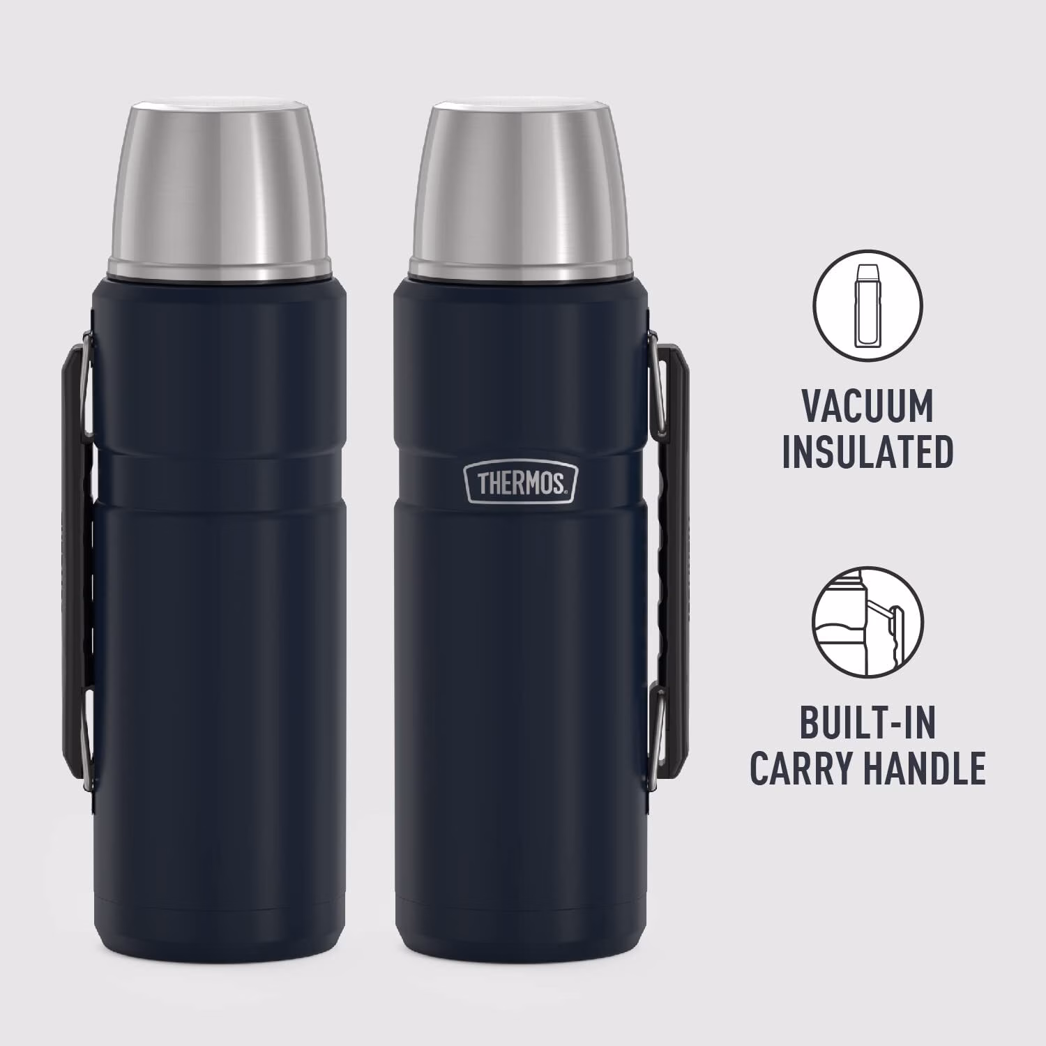 Reusable Stainless King Vacuum-Insulated Beverage Bottle, 40 Ounce, Midnight Blue - Image 2