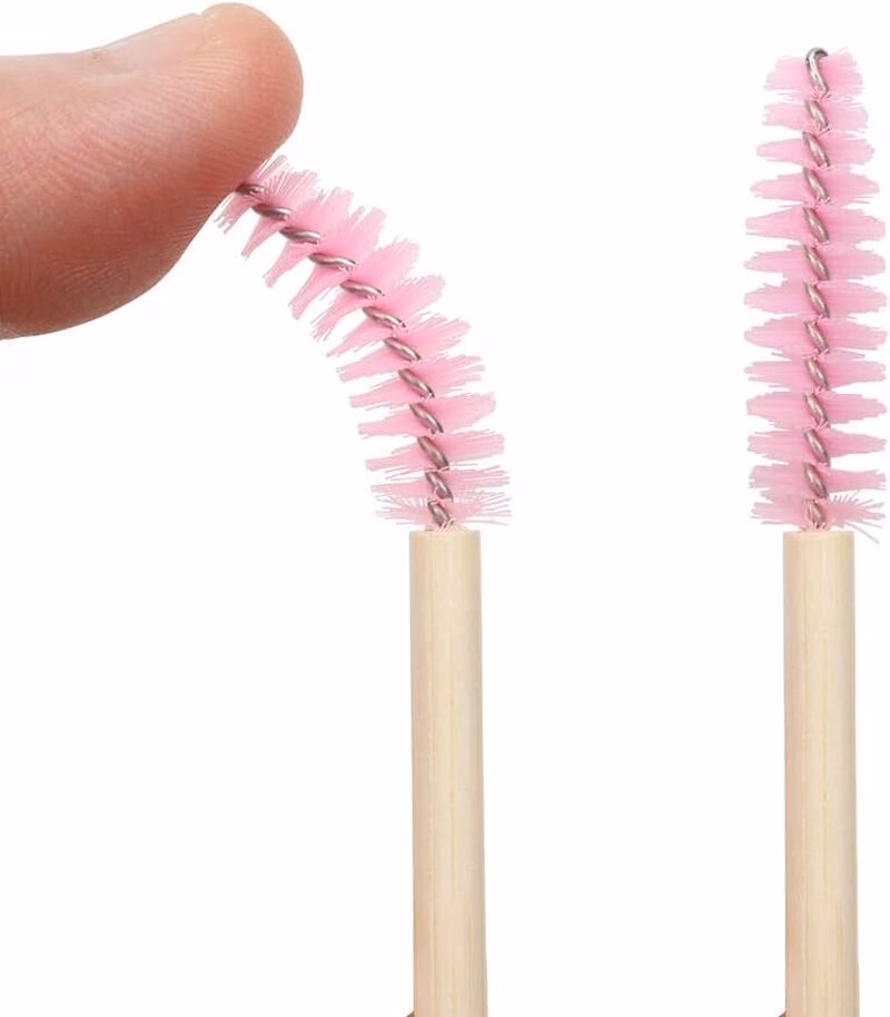 100 Pcs Disposable Mascara Wands Bamboo Spoolies Brush for Eyelash Extensions - Image 5
