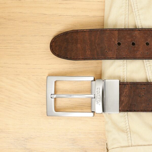 Vegan Leather Reversible Cork Belt 35MM - Image 7