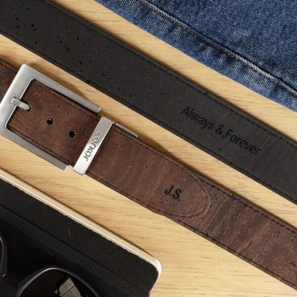 Vegan Leather Reversible Cork Belt 35MM - Image 9