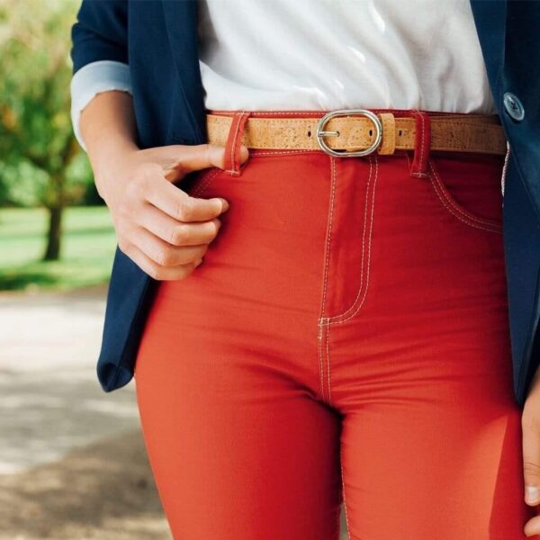 Vegan Cork Leather Belt 25Mm - Image 9