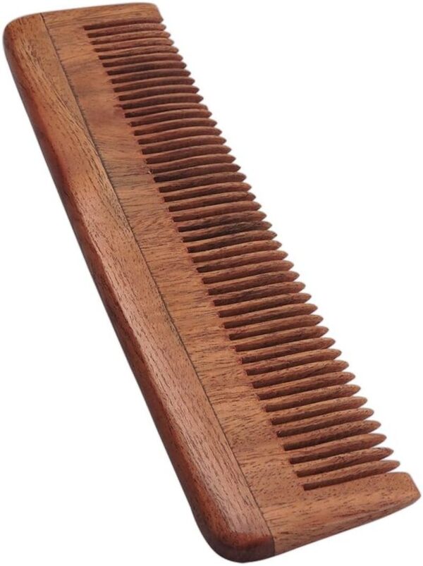 Pure Neem Wood Fine Tooth Comb for Fine Hair - Image 3