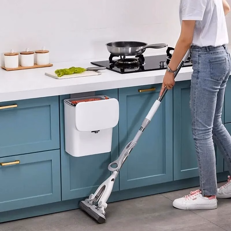 7/10L Wall Mounted Trash Can Household Galley Waste Bin Hanging Bathroom Trash Can with Lid Food Garbage Bin Kitchen Accessories - Image 5