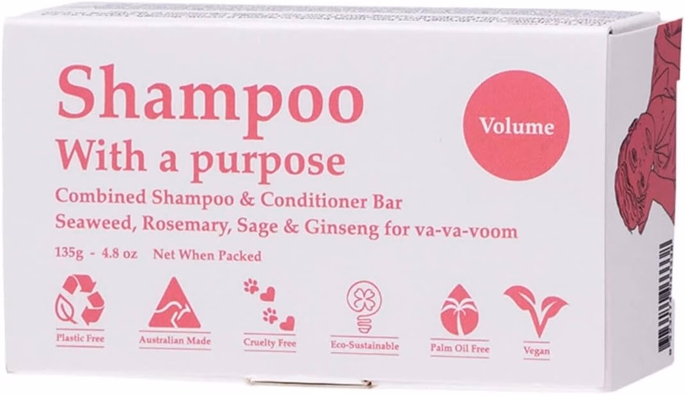 Eco-sustainable Shampoo & Conditioner Bar for Volume Hair, 135 Grams