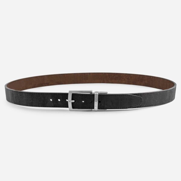 Reversible Vegan Cork Leather Belt 30 Mm (1 1/8") - Image 6