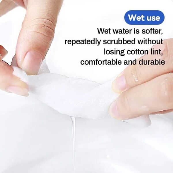 Soft and Dry Wipe, 100% Cotton, Disposable Face Towel, Lint Free (Count 100) x 3 - Image 8