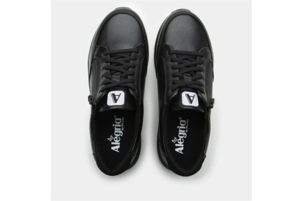 Womens Sneakers Eazeer Black Out Vegan Leather Shoes W/ Zip in Black - EU 37 - Image 5