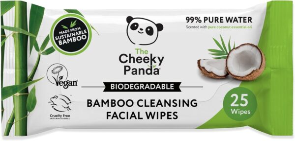 Premium Sustainable Face Wipes Eye Makeup Remover | Coconut Scented (Pack of 25)