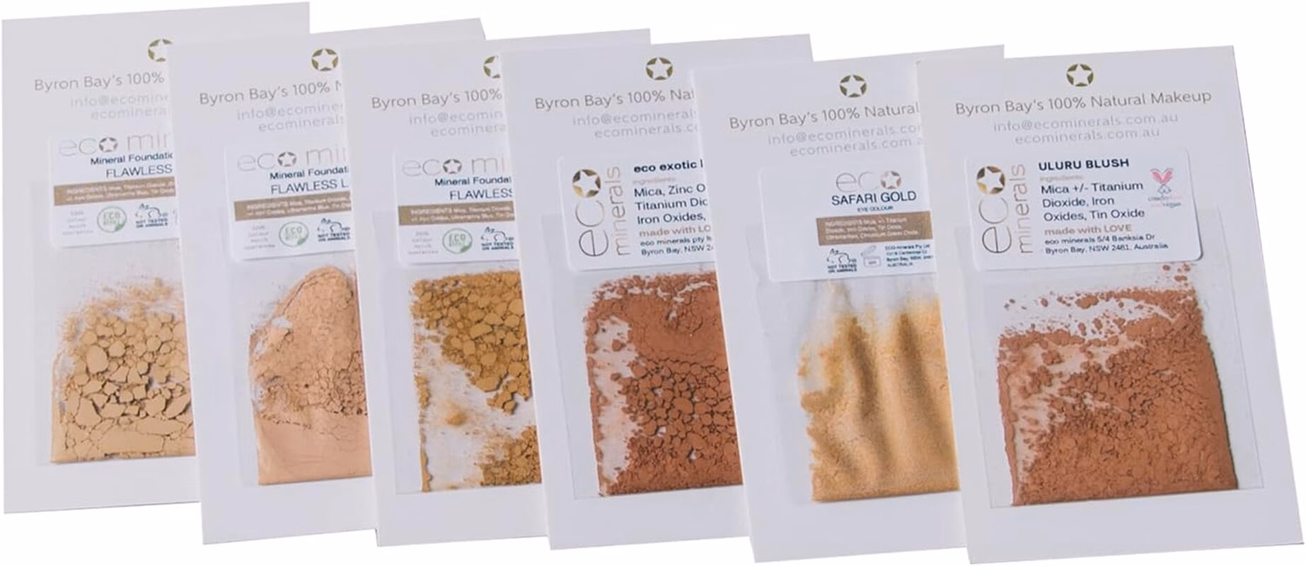 Australian Eco Minerals Flawless Makeup Sample Pack for Medium/Tanned Matte Finish