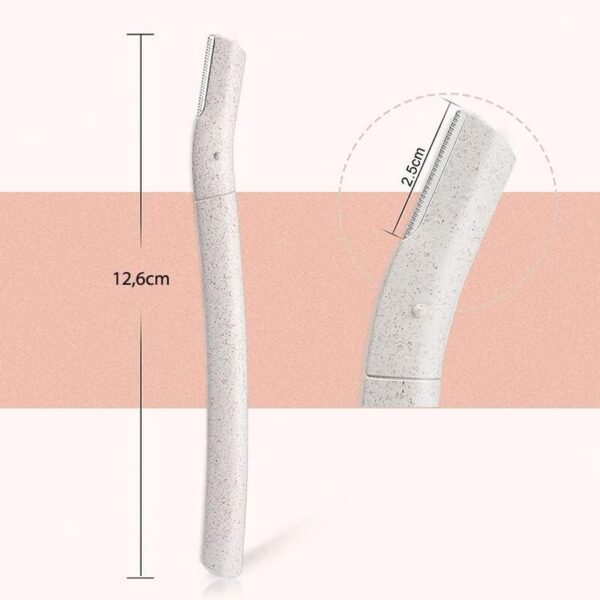 Eco-friendly Wheat Straw Eyebrow Razor - Dermaplaning - Pack of 6 (Mixed) - Image 6