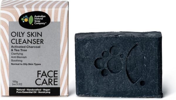 Australian-made Cruelty Free Vegan Oily Skin Facial Cleanser With Activated charcoal 100G