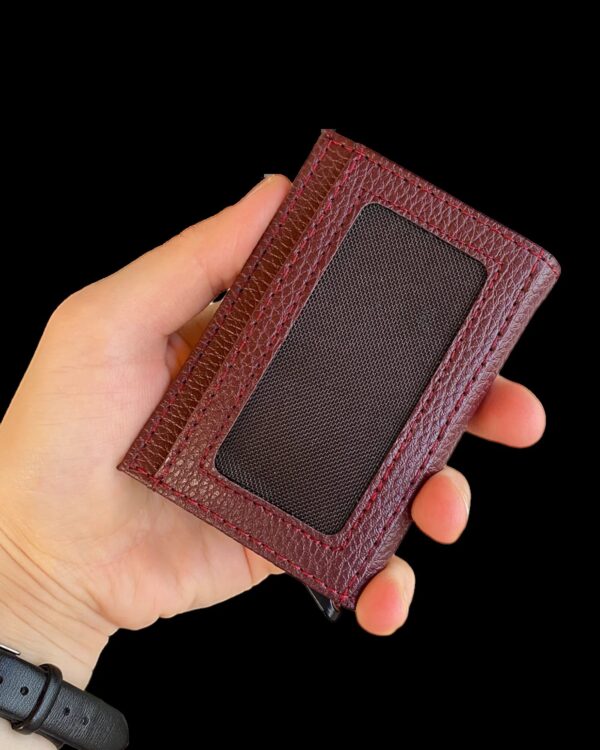 Agara – PU Leather RFID Mechanism Card Holder/Wallet - Image 4