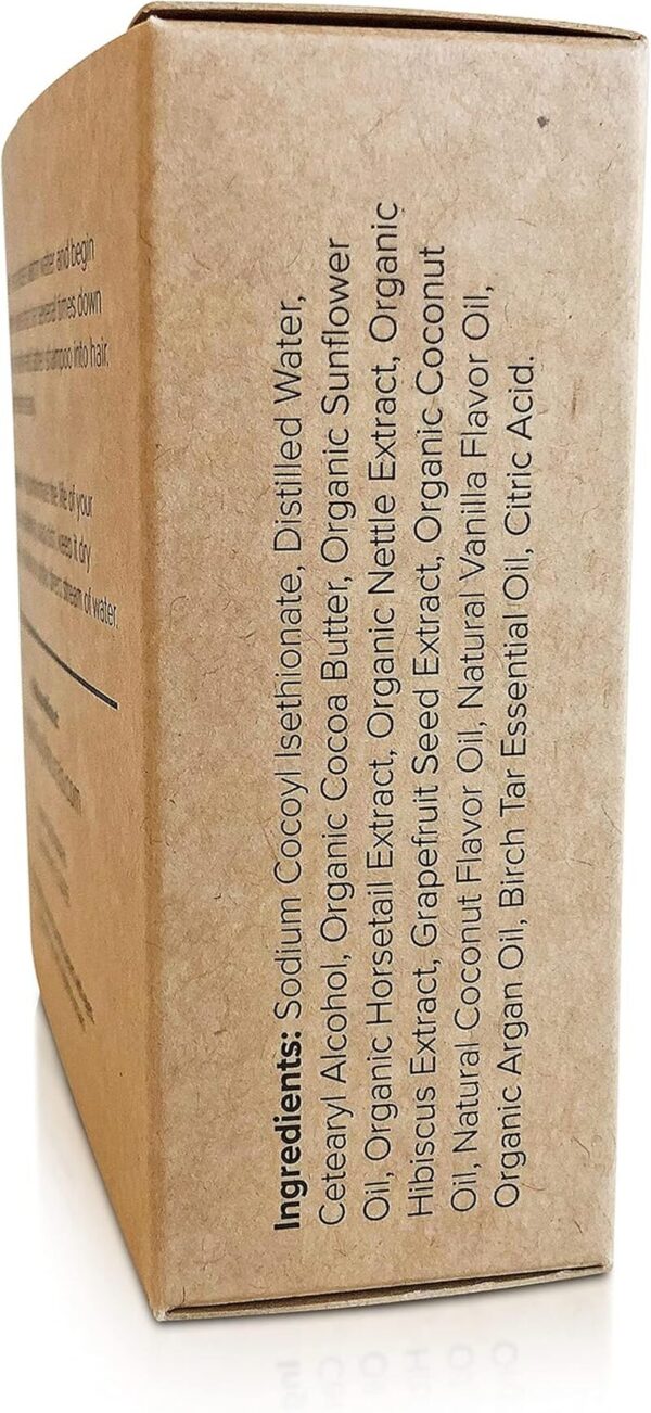 Coconut & Argan Oil Shampoo Bar, Deep Moisturizing for Dry Damaged Hair. Hydrating & Nourishing Solid Shampoo for Curly, Coily & Color Treated Hair, Vegan & Sulfate Free, USA Made. 3 Oz. - Image 5