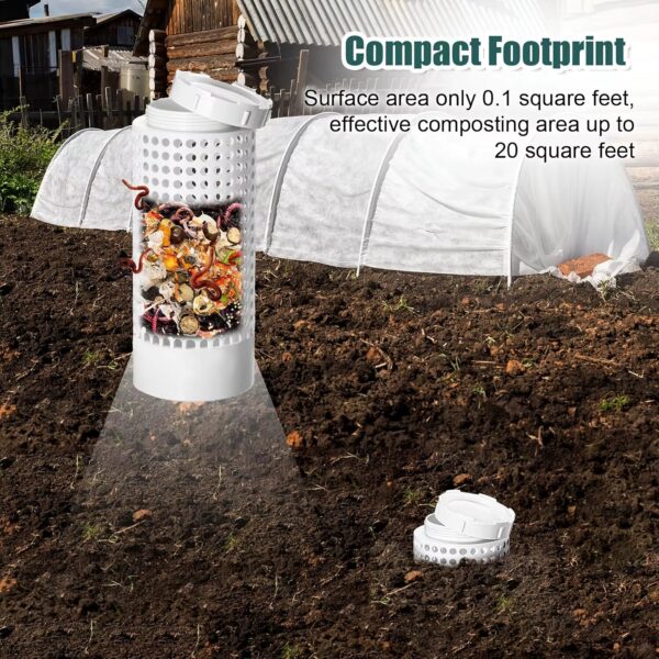 Compost Bin Outdoor Inground Worm Farm Compost Bin Kit for Raised Garden Beds at Home Farm Compost Bin for Garden - Image 2