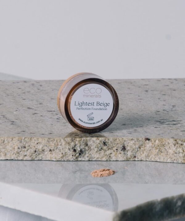 Australian Eco Minerals Perfection Dewy Mineral Foundation Powder Jar 5 G, Lightest Beige