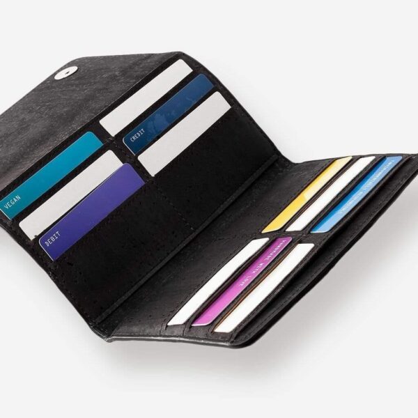 Women Vegan Cork Leather Wallet Slim - Image 14