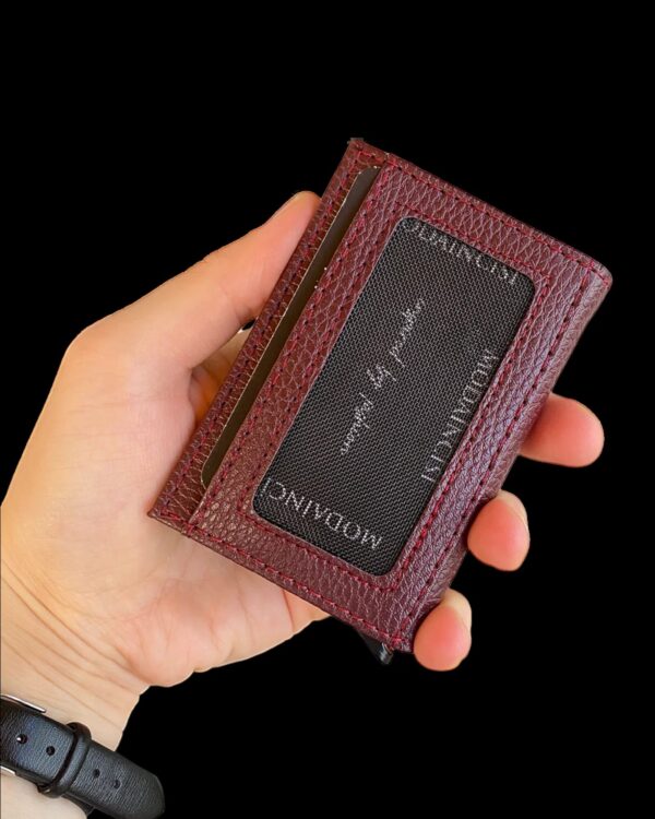 Agara – PU Leather RFID Mechanism Card Holder/Wallet - Image 3