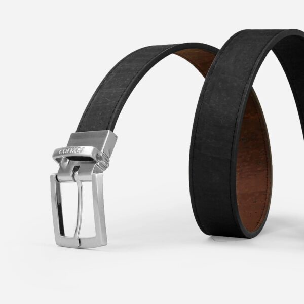 Reversible Vegan Cork Leather Belt 30 Mm (1 1/8") - Image 4