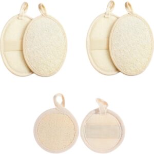 Exfoliating Loofah Pads,Made with Eco-Friendly and Biodegradable Shower Luffa Sponge Package (3Pcs)
