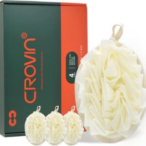 Bath Shower Pouf Sponge-4 Packs Eco-Friendly Exfoliating Mesh Pouf Sponge