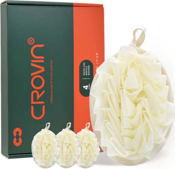 Bath Shower Pouf Sponge-4 Packs Eco-Friendly Exfoliating Mesh Pouf Sponge