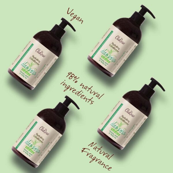 Vegan Premium Hair Moisturising Conditioner with 100% Natural Aloe Vera and Wild Mint 500Ml - Image 3