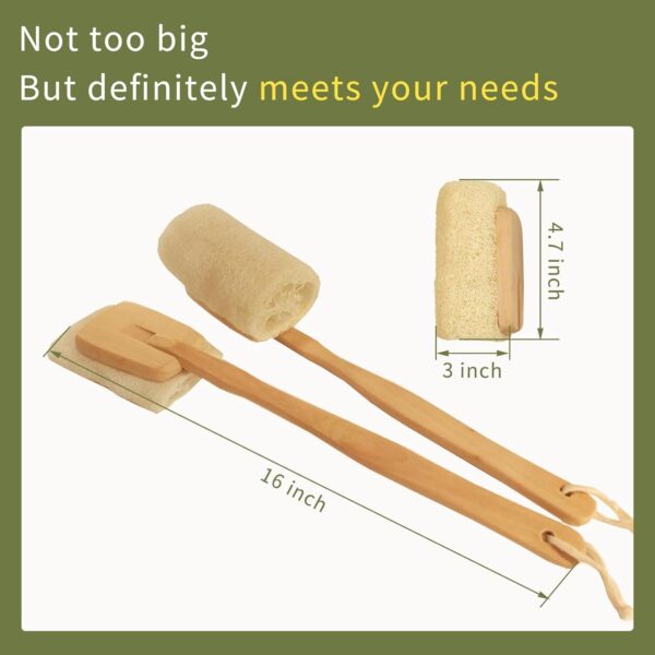 Natural Loofah with Handle,Back Scrubber for Shower - Image 5