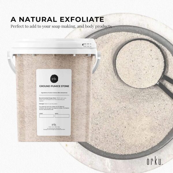1.3 KG Ground Pumice Stone Granular Powder Tub Eco Exfoliant Body Scrub Soap Additive - Image 4