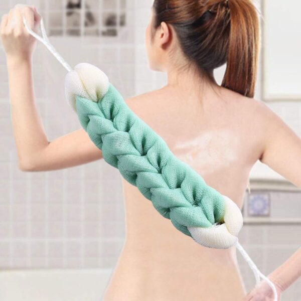 4 Packs Eco Friendly Long Stretch Body Sponge with Rope Handles Back Scrubber - Image 6