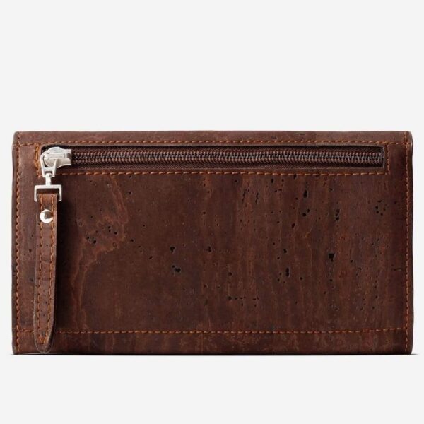 Women Vegan Cork Leather Wallet Slim - Image 6