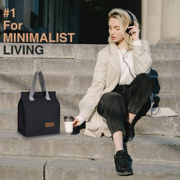 Eco-friendly Durable Lunch Bag, Insulated Lunch Bag for Women Men Large Lunch Box Container Reusable Leakproof Tote - Image 6
