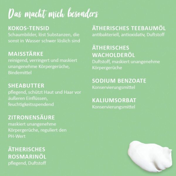 Zero Waste Shampoo Powder "Tea Tree Rosemary" (50 G) for Flaky and Dry Scalps Vegan and Plastic-Free - Image 7