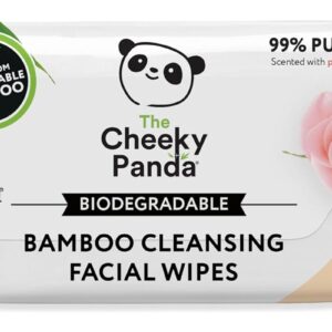 Premium Sustainable Bamboo Facial Make up Remover Wipes | Rose Scented (Pack of 25)