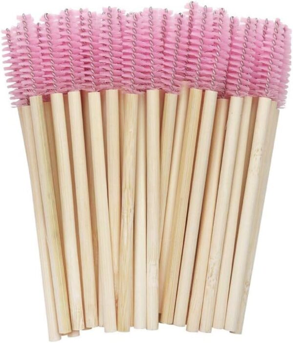 100 Pcs Disposable Mascara Wands Bamboo Spoolies Brush for Eyelash Extensions - Image 7
